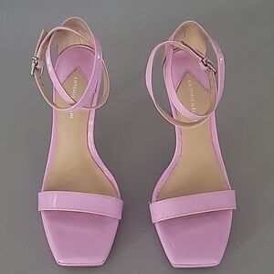 Antonio Melani Marcey Patent Leather Ankle Strap Platform Dress Sandals 7.5M